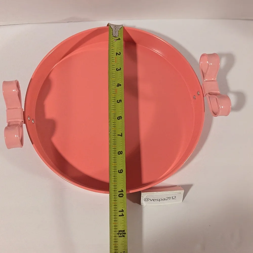 Target Bullseye Playground Valentines Bow Tray Pink Metal Bows